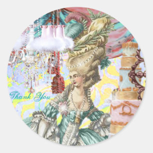 Marie Antoinette Round Label by Michelle Falero