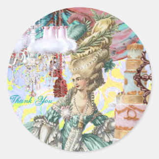 Marie Antoinette Round Label by Michelle Falero