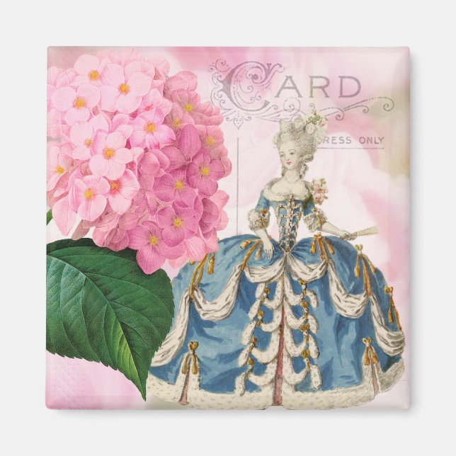 Marie Antoinette Square Magnet (Front)