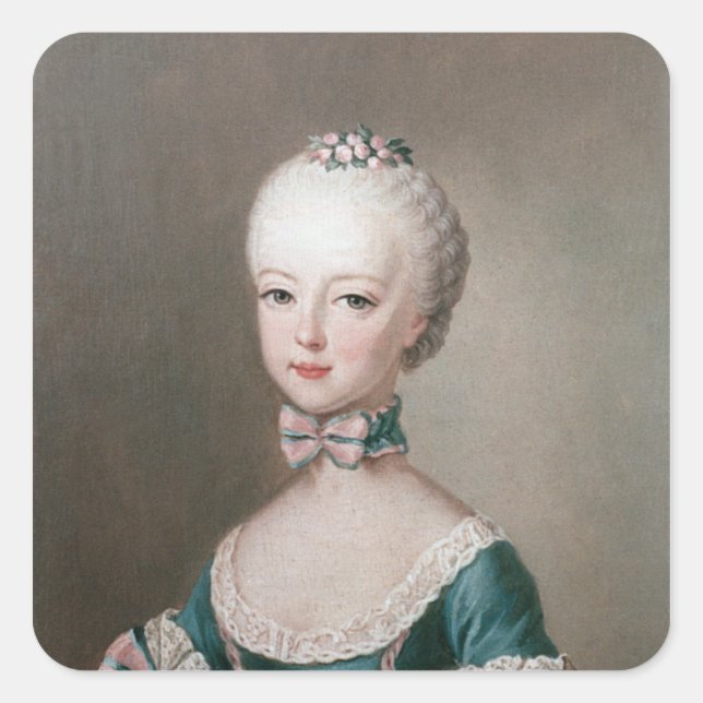 Marie Antoinette Square Sticker (Front)