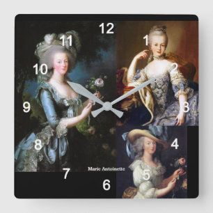 Marie Antoinette Square Wall Clock