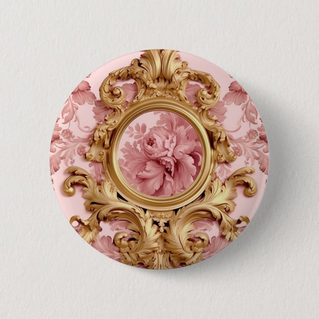 Marie-Antoinette style 6 Cm Round Badge (Front)