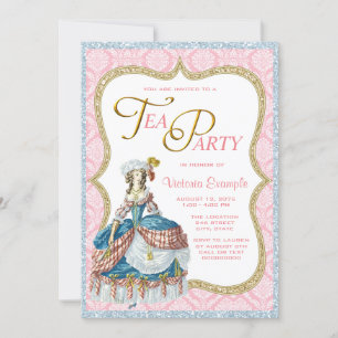 Marie Antoinette Tea Party Invitation