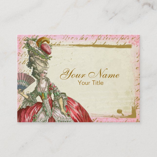 Marie Antoinette Versailles Business Card (Front)