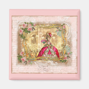 Marie Antoinette Versailles Party Pink Magnet
