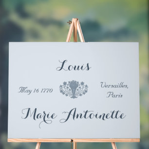 Marie Antoinette Wedding Rococo Dusty Blue Acrylic Sign
