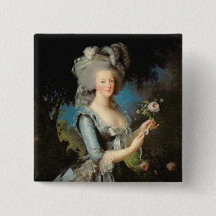 Marie Antoinette with a Rose, 1783 15 Cm Square Badge