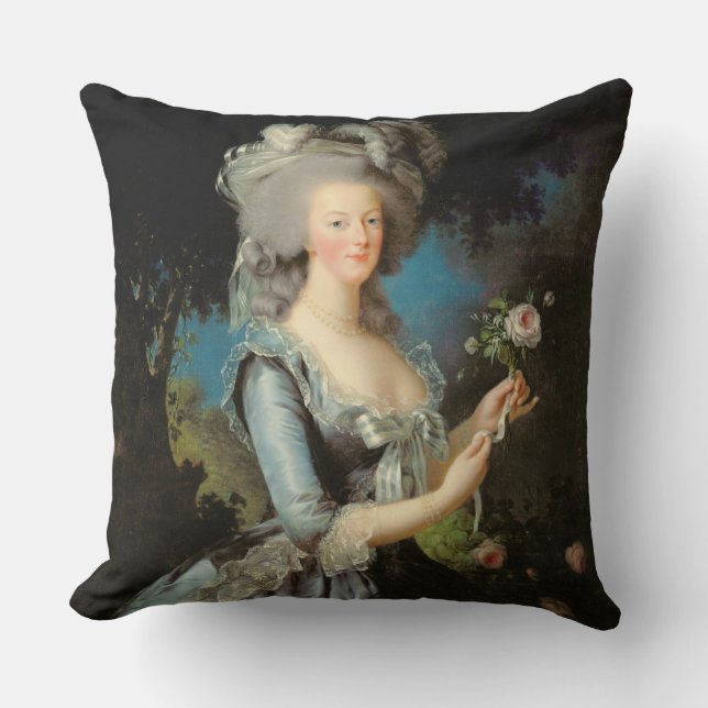 Marie Antoinette with a Rose, 1783 Cushion (Front)