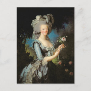 Marie Antoinette with a Rose, 1783 Postcard