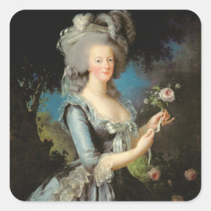 Marie Antoinette with a Rose, 1783 Square Sticker