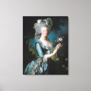 Marie Antoinette with a Rose by Elisabeth Le Brun  Canvas Print