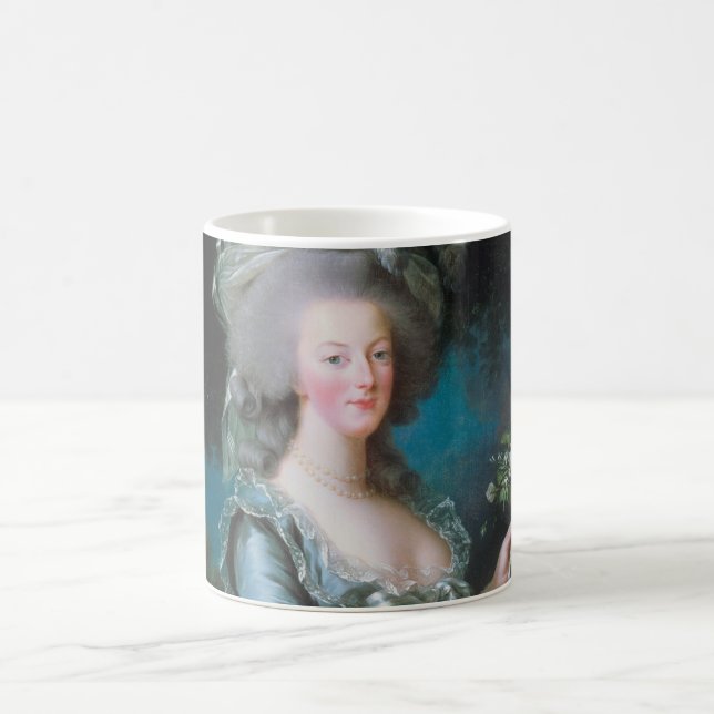 Marie Antoinette with a Rose by Elisabeth Le Brun  Coffee Mug (Center)