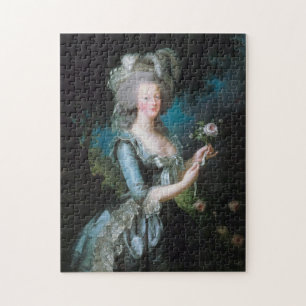 Marie Antoinette with a Rose by Elisabeth Le Brun Jigsaw Puzzle