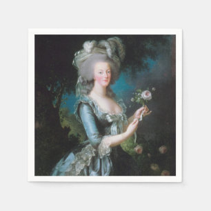 Marie Antoinette with a Rose by Elisabeth Le Brun Napkin