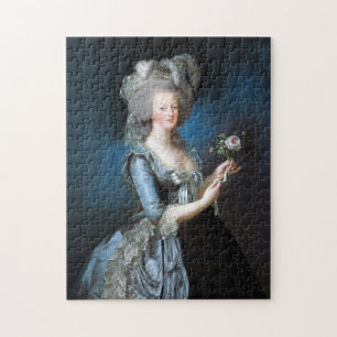 Marie Antoinette with a rose Jigsaw Puzzle