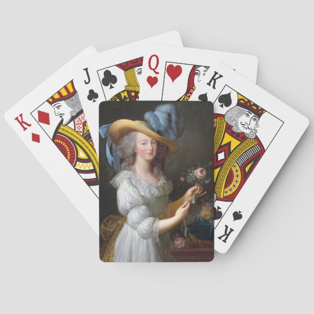 Marie Antoinette with a rose Playing Cards (Back)