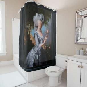 Marie Antoinette With A Rose Shower Curtain