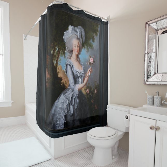 Marie Antoinette With A Rose Shower Curtain (In Situ)