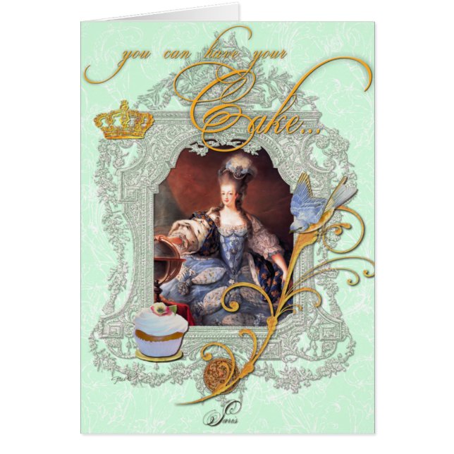 Marie Antoinette with Cupcake and Bluebird (Front)