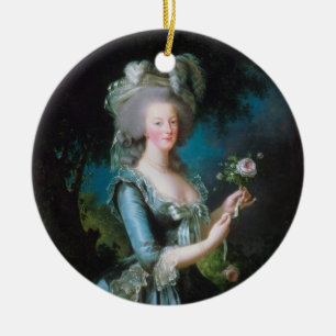 Marie-Antoinette with the Rose by Elisabeth Lebrun Ceramic Tree Decoration