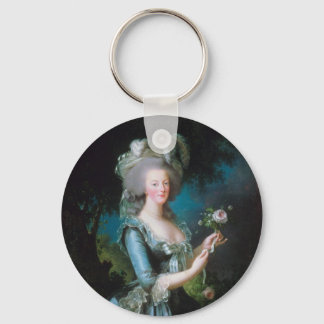 Marie-Antoinette with the Rose by Elisabeth Lebrun Key Ring