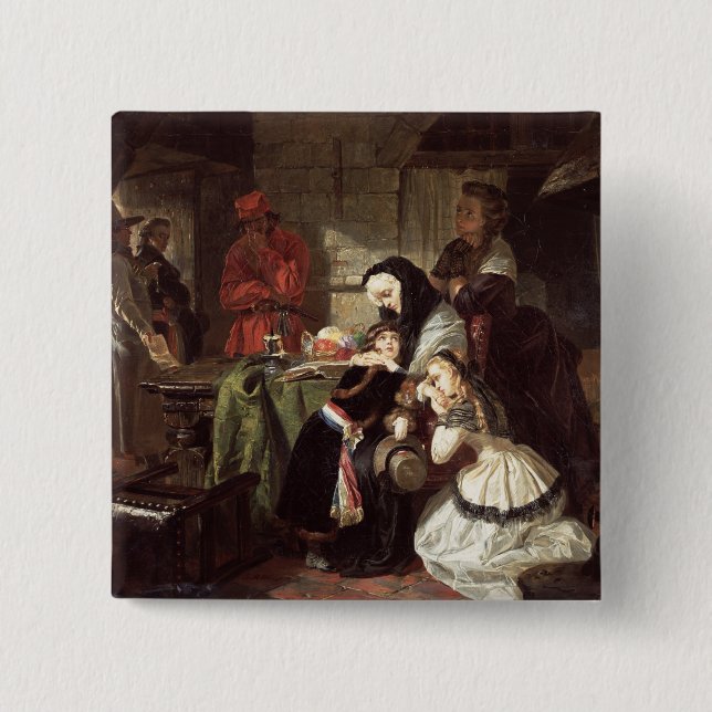 Marie-Antoinette's (1753-93) Final Adieu to the Da 15 Cm Square Badge (Front)