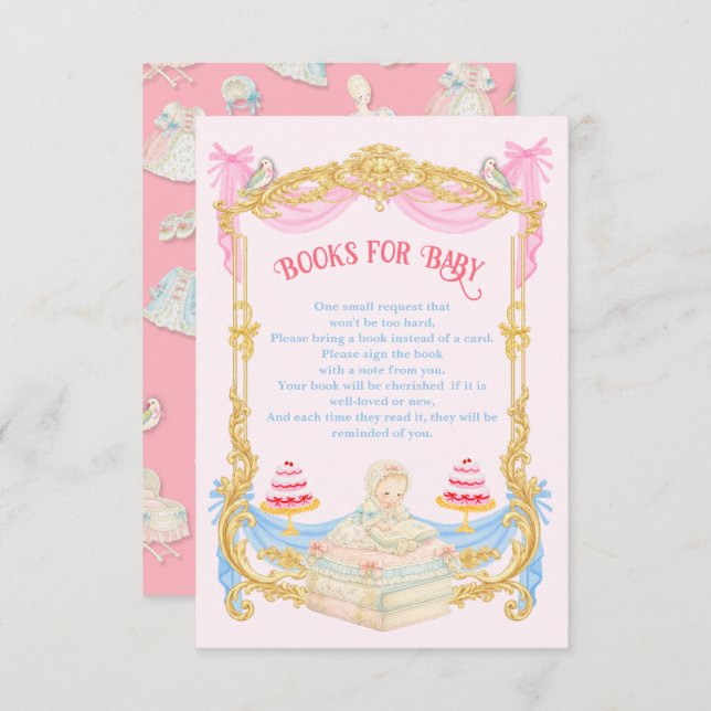 Marie Antoniette Let them eat cake Books for Baby Invitation (Front/Back)