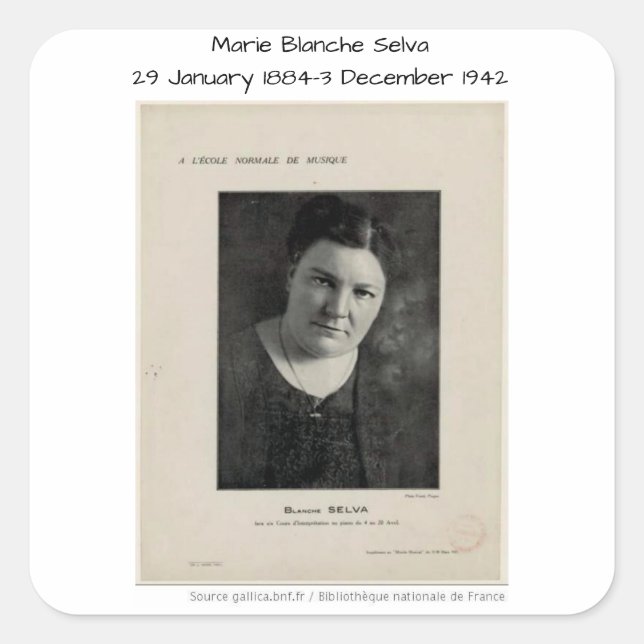 Marie Blanche Selva Square Sticker (Front)