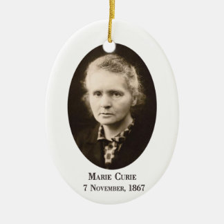 Marie Curie Ceramic Tree Decoration