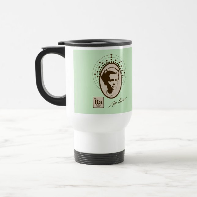 Marie Curie - Mint Travel Mug (Left)