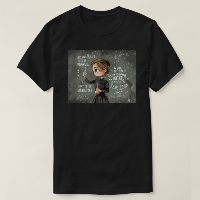 Marie Curie Poster T-Shirt (Design Front)