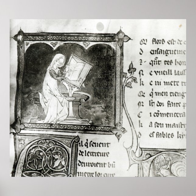 Marie de France  writing Poster (Front)