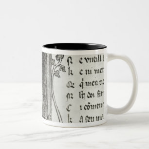 Marie de France  writing Two-Tone Coffee Mug
