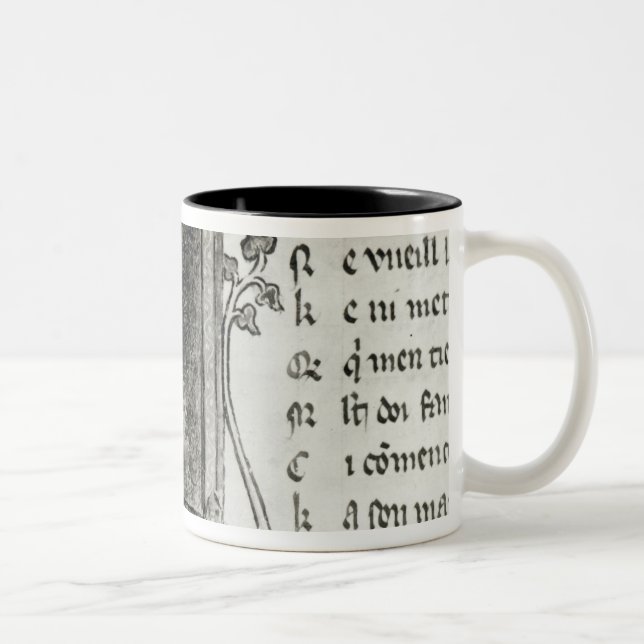 Marie de France  writing Two-Tone Coffee Mug (Right)