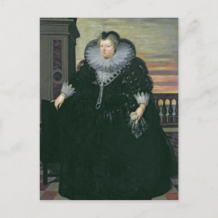 Marie de Medici Queen of France, 1617 Postcard