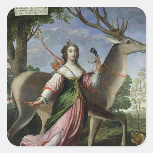 Marie de Rohan-Montbazon  Duchess of Chevreuse Square Sticker (Front)