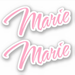 Marie Decorative Name in Pink x2 Sticker
