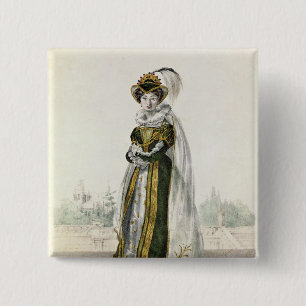 Marie Dorval  in 'Marion Delorme' by Victor 15 Cm Square Badge