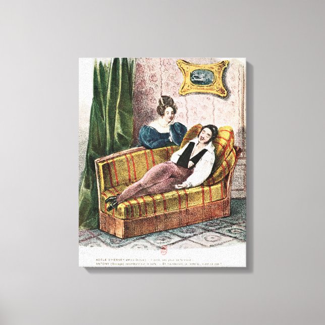 Marie Dorval  in the role of Adele d'Hervey Canvas Print (Front)