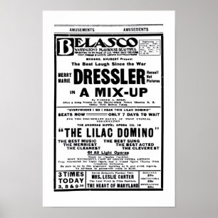 Marie Dressler 1915 vintage theatre ad poster