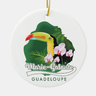 Marie Galante Guadeloupe logo Ceramic Tree Decoration