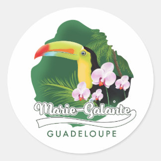 Marie Galante Guadeloupe logo Classic Round Sticker