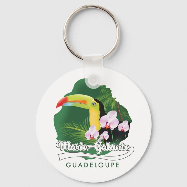 Marie Galante Guadeloupe logo Key Ring (Front)
