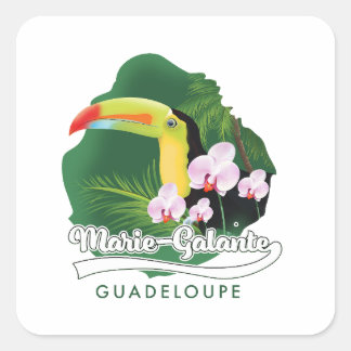 Marie Galante Guadeloupe logo Square Sticker