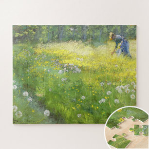Marie Krøyer in the Garden at Skagen-PS Kroyer Jigsaw Puzzle