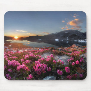 Marie Lakes Sunrise - John Muir Trail - Ansel Adam Mouse Mat
