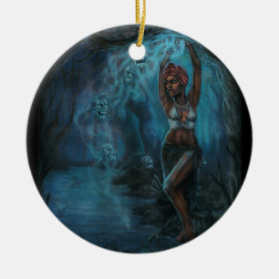 Marie Laveau Ceramic Tree Decoration