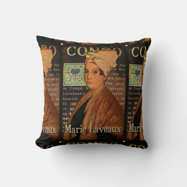 Marie Laveau Congo Square Art Pillow (Front)