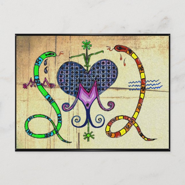 Marie Laveau Voodoo Vévé Postcard (Front)