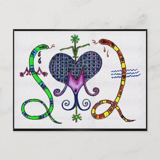 Marie Laveau Voodoo Vévé Postcard (Front)